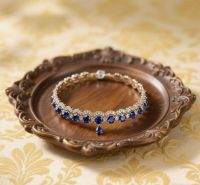 Synthetic Sapphire Anklets