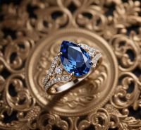Artificial sapphire ring