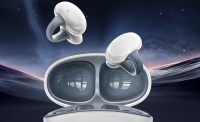 No sound leakage, no in ear wear, no pain, noise reduction, ultra long battery life, ear clip on headphones.
