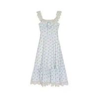 Fat mm western style age-reducing floral vest skirt plus size suit female summer strap waist lace long skirt with sunscreen cardigan.