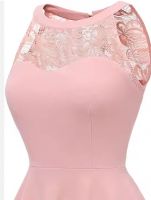 Ms. Manni's Strapless Lace Mini Ball Gown Party Cocktail Swing Dress Bridesmaid Dress