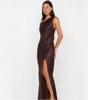 High-end women's Maxi dress elegant new round elasticity