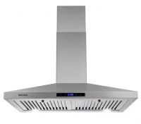 Tieasy 30 inch 450 CFM Touch Panel Permanent Filters LED Lights Range Hood for Kitchen