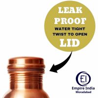 Plain Matte Finish Copper Water Bottle, Pure Ayurvedic Drinkware, Empire India Moradabad