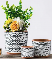 Modern Concrete &amp; Ceramic Planters for Indoor Decoration â�� Stylish Ceramic Flower Pots