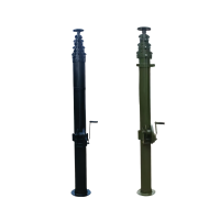 Heavy Duty Manual Antenna Mounting Retractable Mast Hand Winch Telescopic Mast