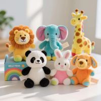 Rainbow Series Plush Animal Family Set From China