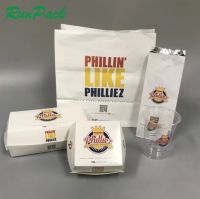 disposable eco-friendly take away burger shop wrapping paper bag 