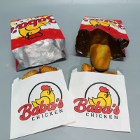 Customized Grease Resistant Fry Chicken Snacks Bag Food Grade Grease Proof Fast Food French Fries Paper Bag Fast Food Packaging From China