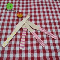 disposable wooden cutlery with print low moq nice price From China
