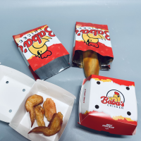 Custom Logo Greaseproof To Go Aluminum Foil Paper Bag Printing Hot Food Takeaway BBQ Kebab Bags For Fast Food