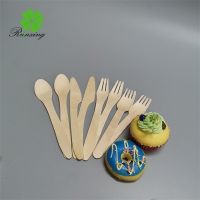 Eco Friendly Biodegradable Compostable Wooden Disposable Tableware Biodegradable Spoon Knife and Fork