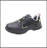 Men's Genuine Leather Industrial Logistic Work Shoes Breathable Waterproof Anti-slip Safety Shoes Toe Construction