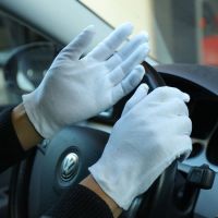DDsafety 77+countries White Tuxedo Cotton Hand ÃÂ Moisturising Gloves for Dry Hands 100% Lightweight Cotton Examination Gloves