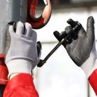 DDsafety15+years low-cost manufacturer gloves.Black Ultra-Thin Nitrile Foam Palm Coated Glove with Tacky Dot Grip