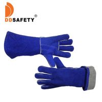 15+years low-cost manufacturer Heat Resistant Fire Proof Guant Gloves Welding High Temperature Gloves Stove Long Leather Welders Gloves Log Burner Gloves From China