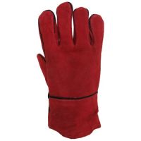 DDsafety 77+countries red cow leather gloves welding gloves leather gloves reinforced stitching leather gloves heat resistant From China