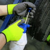 DDsafety 15+years ,high visible Shell brown nitrile coated Automotive and transportation Work Gloves With Polyester Liner
