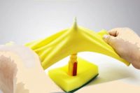 DDSAFETY Direct Factory low price Large Rubber Dish Yellow Flock Lined Household Diamond-textured Ãï¿½ÃÂ Cleaning Protective glove From China