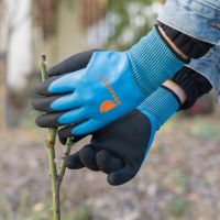 DDSAFETY BSCI 77+Countries Blue Rubber Latex Double Coated Work Gloves ÃÂ for Construction, gardening gloves, heavy duty Cotton Blend Blue