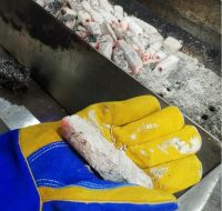 DDSAFETY ISO high Quality Cow Split Leather Welding Gloves Heat Resistant Hand Safety Labor Industry Protection Working Glove for Welders From China