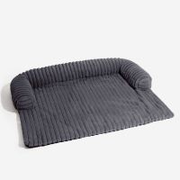 Quilted Plush Pet Sofa Pad - Slate