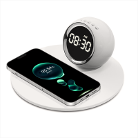 K22T 3 in 1 wireless charger with Creative clock & night light