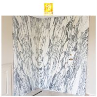 BOTON STONE Living Room White Marble slabNatural Stone Polished Veneer Sheet Bookmatched Marble Slab