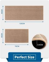 Livvy Kitchen Rug and Mat Set Non-Slip [2 PCS] | Washable | Non-Skid Natural Absorbent Thin Woven Floor Mat | Floor Runner Rugs Set| Laundry Room, Hallway (Oats) (120x44 &amp; 75x44 cm)