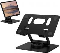 iPad Stand 360Â° Rotatable Metal Tablet &amp;amp; Phone Stand for Desk | Adjustable Foldable Mount Compatible with iPad Pro/Air/Mini, iPhone 16 Pro Max, Galaxy Tab, Kindle, iPad 12.9, Drawing Set