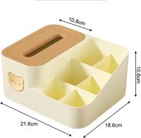 Tissue Box with Remote Control Holder â Nightstand & Car Organizer, Modern Plastic Napkin Storage Box for Living Room, Coffee Table & Bedroom From UAE