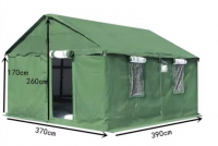 EN 13782 Certified Disaster Relief Tent - 6-Person Rapid Deployment Shelter (390x370cm)