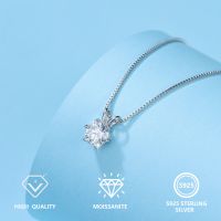 Luxury Moissanite Pendant for Women Real 925 Silver 0.5ct 1ct 3ct 5ct Diamond Necklace Engagement Jewelry Gifts From China