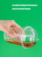 90mm U-Shaped Disposable Bubble Tea Cups - High-Transparency Thickened Plastic Cups