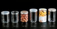 Round Plastic Jar with Lid Empty Clear Slime Containers Wide-Mouth Refillable Storage Containers for Food Storage
