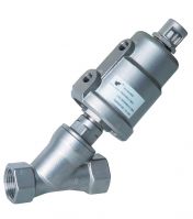 Double Acting Stainless Steel DN15 1/2 Inch Pneumatic Air Water Steam Control Angle Seat Valve