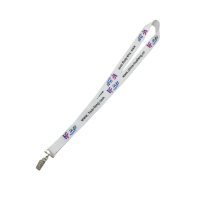 Cheap Polyester Lanyard Keychain Good Quality Custom Design Double Woven Embroidered Logo Lanyards