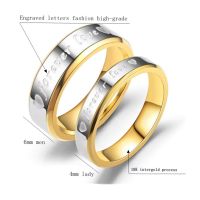 Forever LOVE Couples Ring-Fashion Trend Stainless Steel Hand Accessories Wedding Gift for Valentine's Day