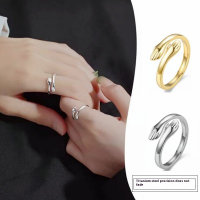 Personalized Design Embrace Couples Wedding Rings Fashion Open Ladies Ring Trend All Matching Men Jewelry Accessories