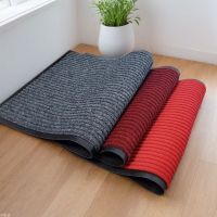 Doormat Double stripe floor mats PVC backing