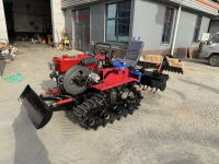 Paddy field 25HP-50HP Small crawler diesel tractor cultivator rice field machine