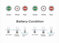 Automotive Battery Condition Indicator with Transparent Head and 2 Balls of Notch and Screw in Type (K2-A)