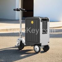 Foldable Electric Travel Luggage with GPS Tracking, 12V Battery, Water