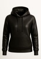 Cow hide leather High Quality Heavy Hoodie 100% Cotton Pullover Hoodies  Female Girls  From Pakistan