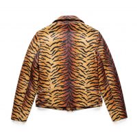 New Winter High Quality OEM Customized Tiger Print Plus Size  Men Genuine Cowhide Leather Jackets For Mens