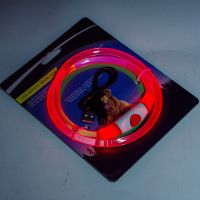 USB Rechargeable LED Glowing Pet Collar for Cats & Dogs - Transparent Tube, Switch-Controlled, Multi-Color & Size, Affordable, OEM Available