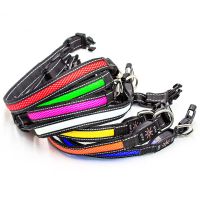 Durable Nylon LED Light-Up Pet Collar for Cats & Dogs - Breathable Mesh, USB Rechargeable, Waterproof Buckle, Multi-Color & Size, Affordable, OEM Available