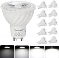 DEWENWILS GU10 LED Bulbs Dimmable, 5W(50W Halogen Equivalent), Nature White 4000K, LED Spot Lights for Ceiling, 350LM Energy Saving Light Bulbs for Lamp, 38Â¬â�� Beam Angle, CRI 80+, 10 Pack [Energy Class G]
