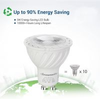 DEWENWILS GU10 LED Bulbs Dimmable, 5W(50W Halogen Equivalent), Nature White 4000K, LED Spot Lights for Ceiling, 350LM Energy Saving Light Bulbs for Lamp, 38Â¬â�� Beam Angle, CRI 80+, 10 Pack [Energy Class G]