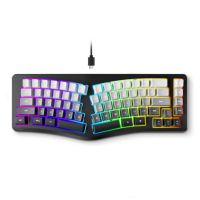 Split Mechanical Feel Keyboard, RGB Gaming Keyboard with Ergonomic Design, OEM/Wholesale